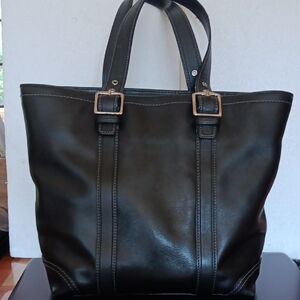 Coach Dark Leather Womens Shoulder Bag/tote